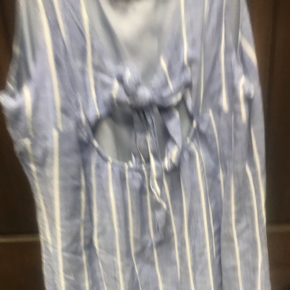 Linen material blue dress - Picture 6 of 6